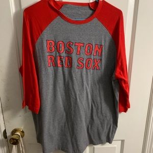 3/4 sleeve red sox shirt